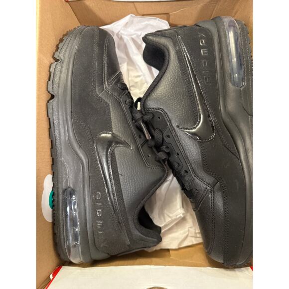 NEW Nike Air Max LTD 3 Black Black Leather Sneakers 687977-020 Men\'s Size 9